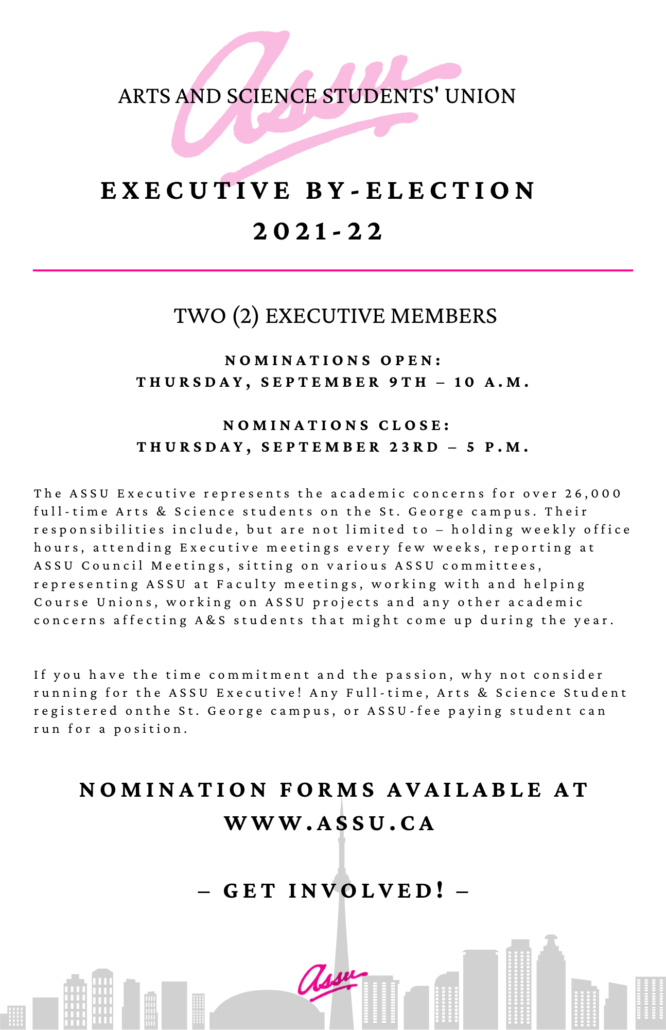 ASSU By-election poster Fall 2021